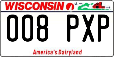 WI license plate 008PXP