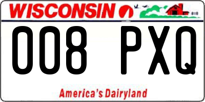 WI license plate 008PXQ