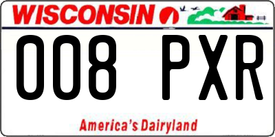 WI license plate 008PXR