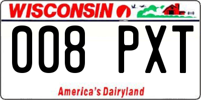 WI license plate 008PXT