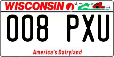 WI license plate 008PXU