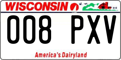 WI license plate 008PXV