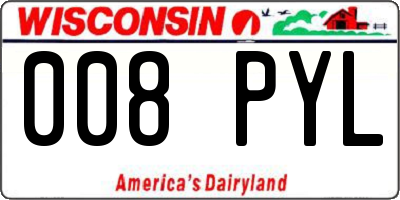 WI license plate 008PYL
