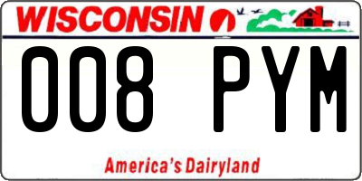 WI license plate 008PYM