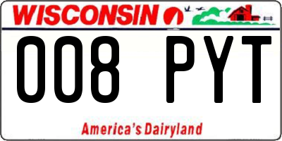 WI license plate 008PYT