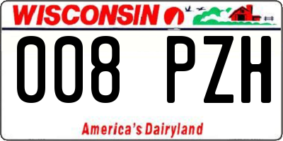 WI license plate 008PZH