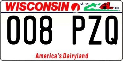 WI license plate 008PZQ