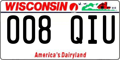 WI license plate 008QIU