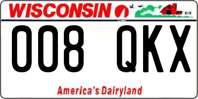 WI license plate 008QKX