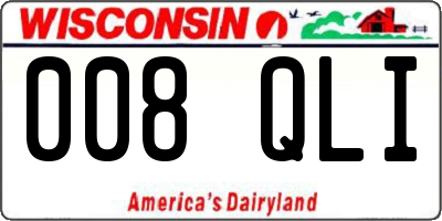 WI license plate 008QLI