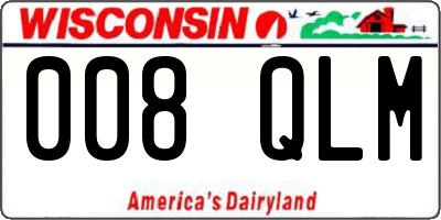 WI license plate 008QLM
