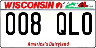 WI license plate 008QLO