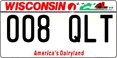 WI license plate 008QLT