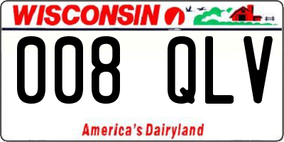 WI license plate 008QLV