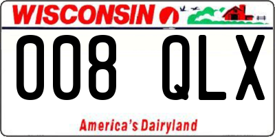 WI license plate 008QLX
