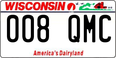 WI license plate 008QMC