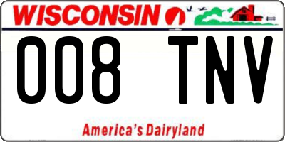 WI license plate 008TNV