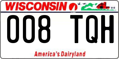 WI license plate 008TQH