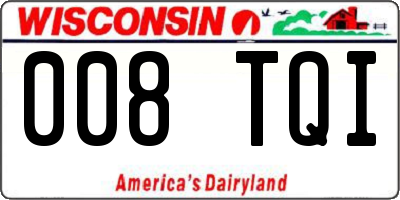 WI license plate 008TQI