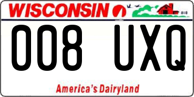 WI license plate 008UXQ