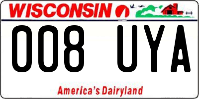 WI license plate 008UYA