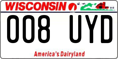 WI license plate 008UYD