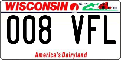 WI license plate 008VFL