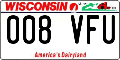 WI license plate 008VFU
