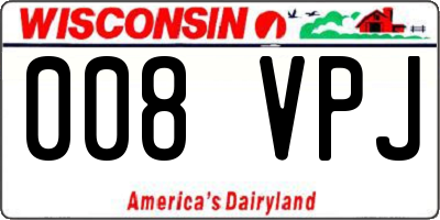 WI license plate 008VPJ