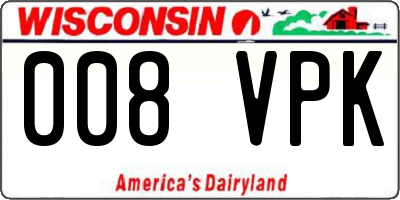 WI license plate 008VPK