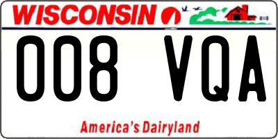 WI license plate 008VQA