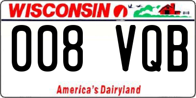 WI license plate 008VQB