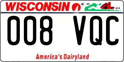 WI license plate 008VQC