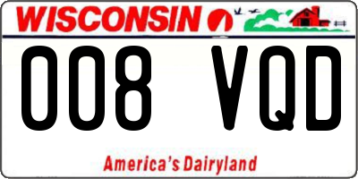 WI license plate 008VQD