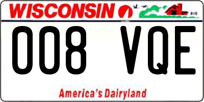 WI license plate 008VQE