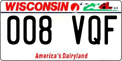 WI license plate 008VQF