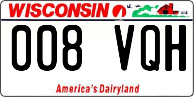 WI license plate 008VQH