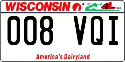 WI license plate 008VQI