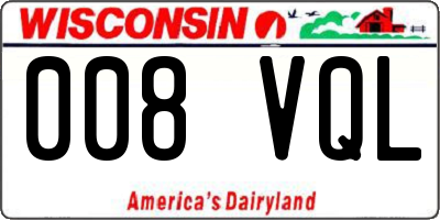 WI license plate 008VQL