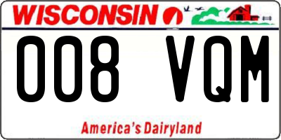 WI license plate 008VQM
