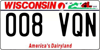 WI license plate 008VQN