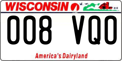 WI license plate 008VQO