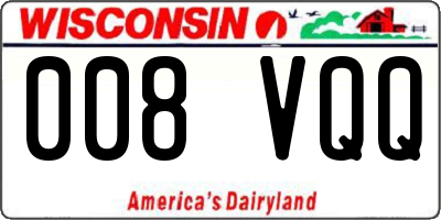 WI license plate 008VQQ