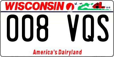 WI license plate 008VQS