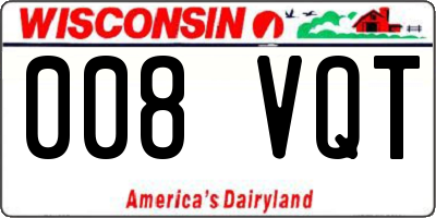 WI license plate 008VQT