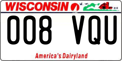 WI license plate 008VQU