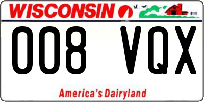 WI license plate 008VQX