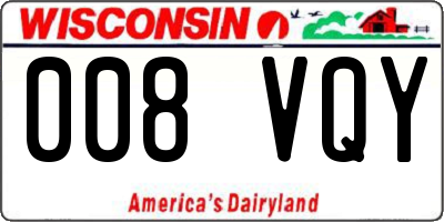 WI license plate 008VQY