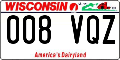 WI license plate 008VQZ