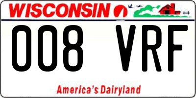WI license plate 008VRF